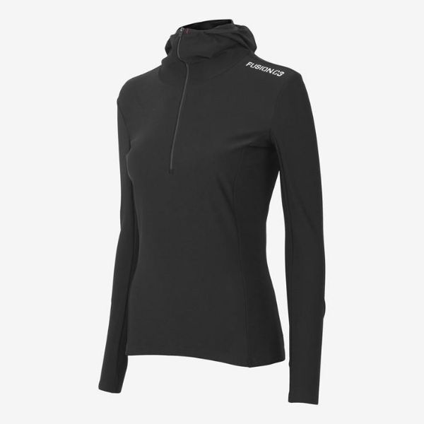 Fusion Wms C3 Hoodie LS Black