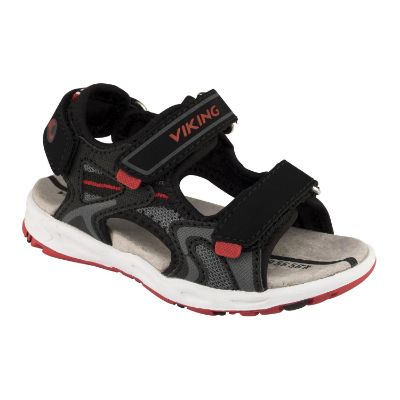Viking Anchor Børnesandal Charcoal / Red