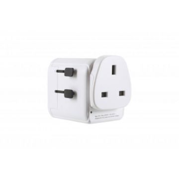 Lifeventure USB UK World Travel Adaptor No Color