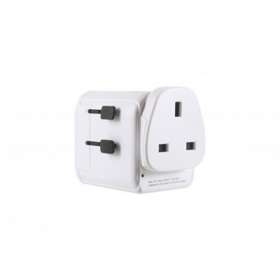 Lifeventure USB UK World Travel Adaptor No Color