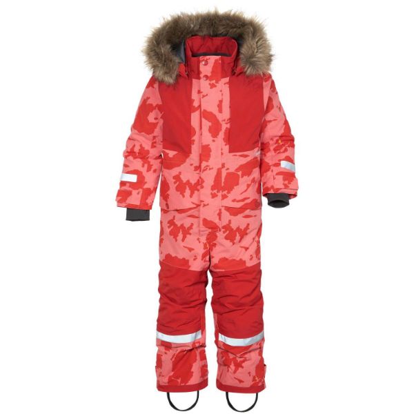Didriksons Björnen Kids Coverall Print 491/Island Pr Peach
