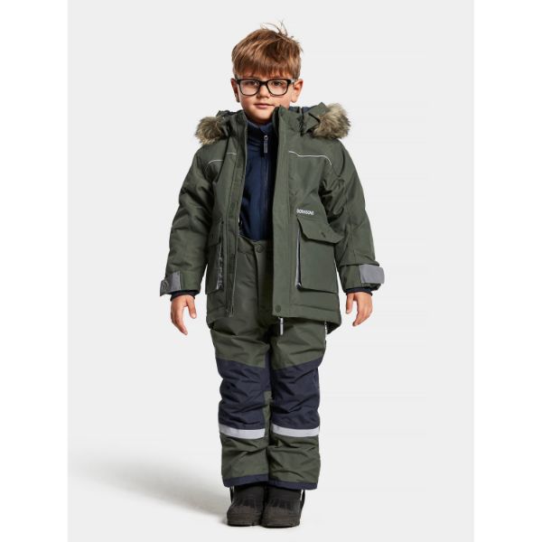 Didriksons Björnen Kids Parka Deep Green