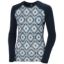 Helly Hansen LIFA Merino Midweight Graphic Crew Navy Star Pixel