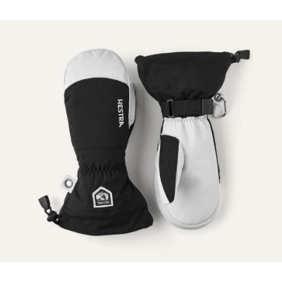 Hestra Army Leather Heli Ski Jr Mitt Black