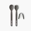 Sea to Summit Frontier UL Cutlery Set - [2 Piece] Long Handle Spoon and Spork - Grey 