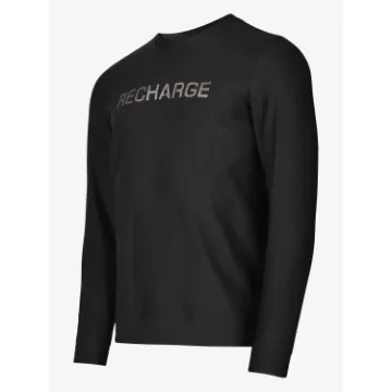 Sort Sweatshirt fra Fusion med Recharge print på fronten. 