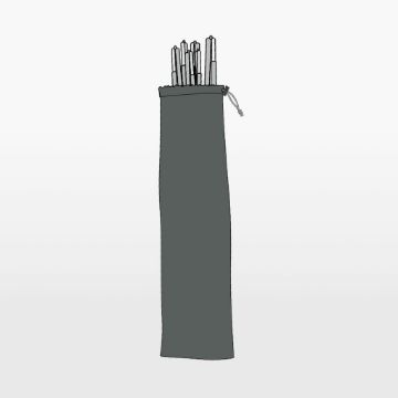 Pole Set Gimle 4+ -  Green/ Steel