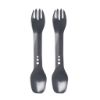 Lifeventure Ellipse spork, 2-pack, graphite