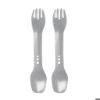 Lifeventure Ellipse spork, 2-pack, light grey