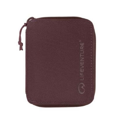 Lifeventure Rfid bi fold wallet, recycled, plum