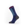 Sealskinz Scoulton wp warm wt. mid sock w. hydros - Navy Blue/Grey/Redt