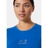 Helly Hansen Women's Skog Recycled Graphic T-Shirt i blå med beige print på fronten