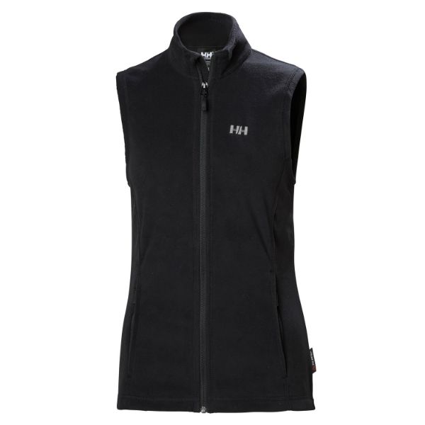 Helly Hansen Women's Daybreaker Fleece Vest i Polartec®. Med flade sømme, håndlommer med åndbart netstof og en anti-gnave hagebeskytter.