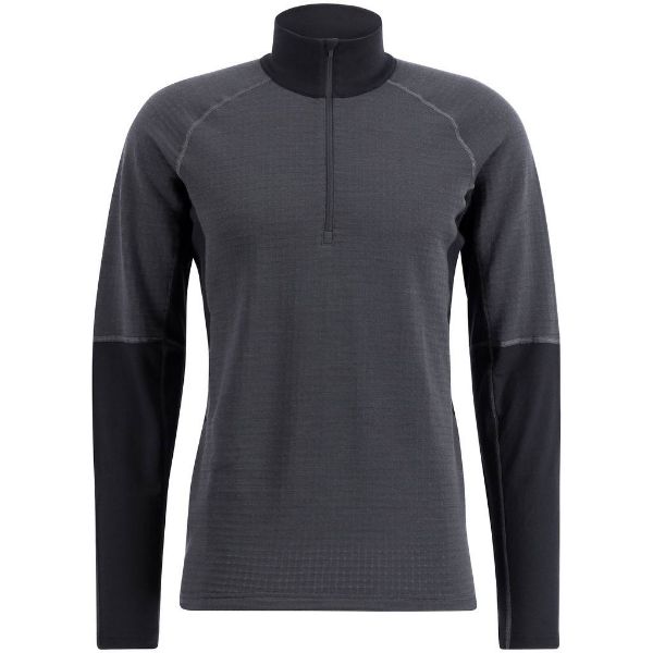 Prime Merino Half Zip M - Charcoal/ Black