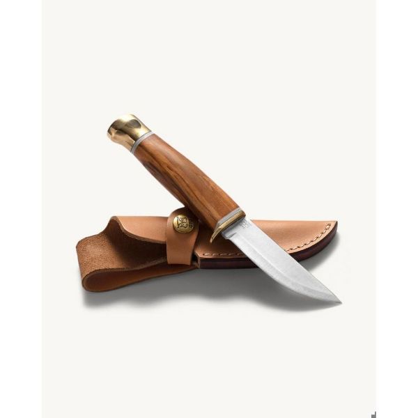 Øyo Jotunheimen knife w/sheath - Steel/ Beige