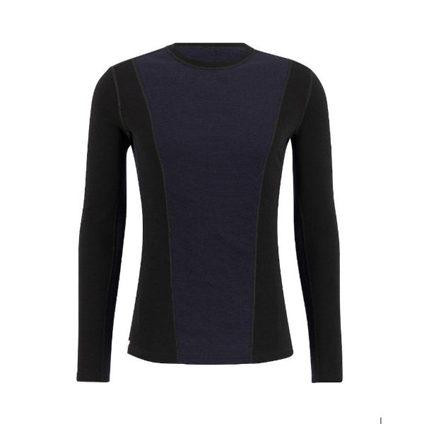 Peak Map Crew Baselayer Mens - Black/Navy Blue