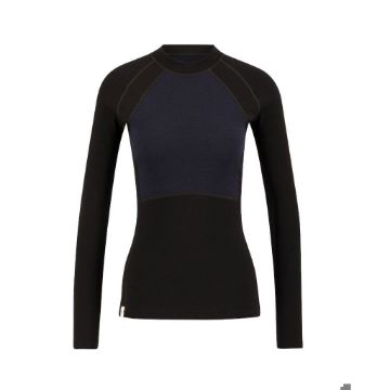 Ulvang Peak map crew baselayer womens - Black/Navy Blue