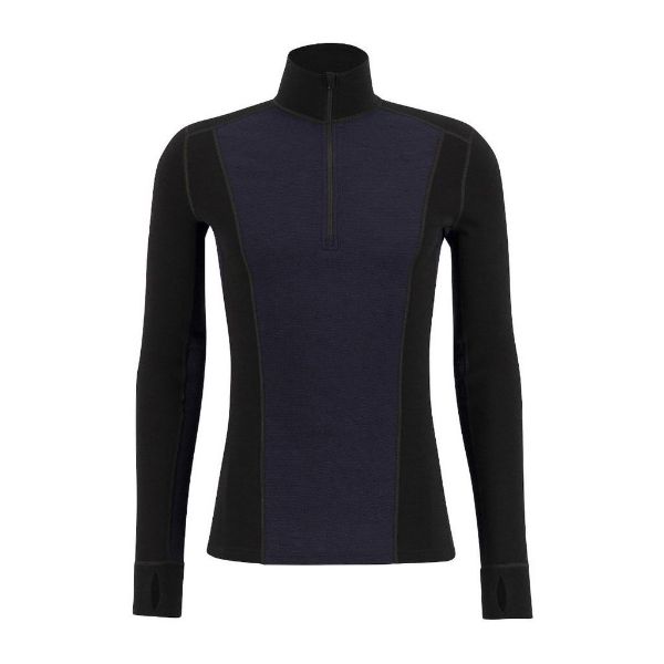 Ulvang Peak map half zip baselayer mens - Black/Navy Blue