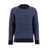 Ulvang Echo crew sweater mens - Navy Blue/Provence Blue