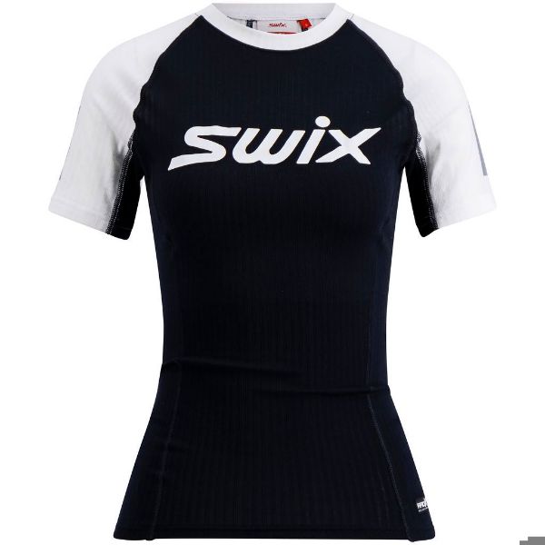 Swix Roadline racex short sleeve w - Black/Bright White