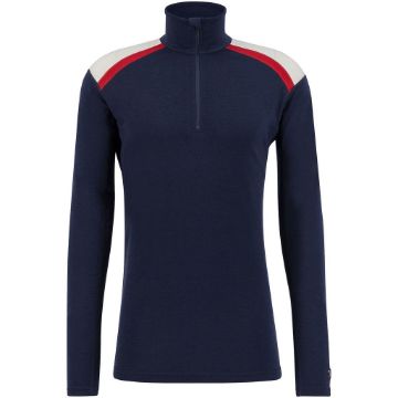 Sjoa Jaquard Half Zip Ms - New Navy/Vanilla/Jester Red