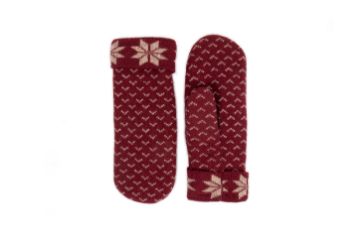 Sätila of Sweden Reindeer Mittens i farven Red