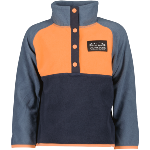 Didriksons Monte Kids Half Button - Cantaloupe -